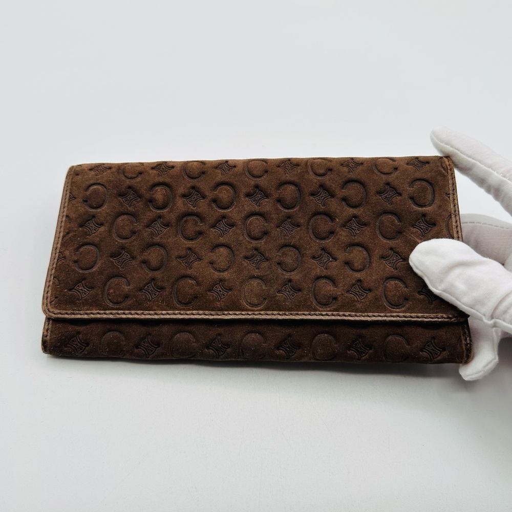 Celine Leather Embossed Monogram Wallet - Picture 2 of 13